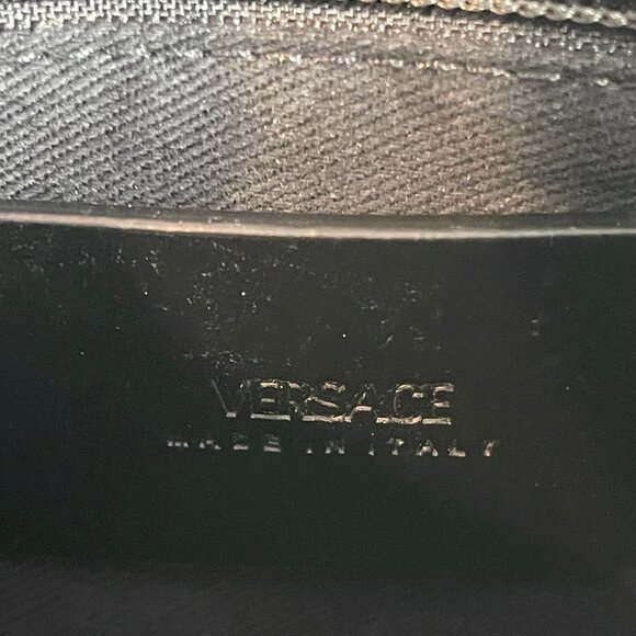 Versace La Greca Multicolor Coated Canvas Clutch/Wristlet - New - Picture 7 of 9
